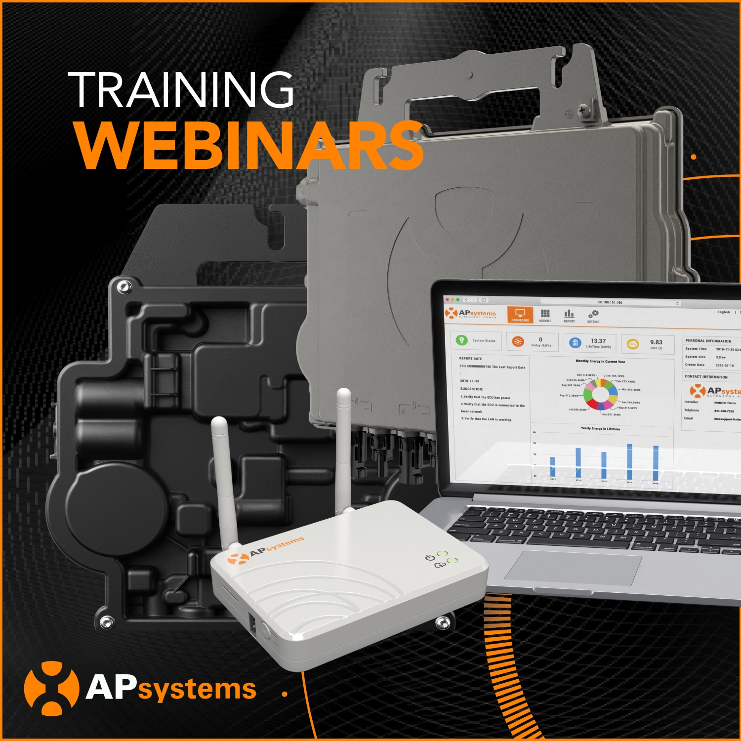 Installers - Solar USA Webinars multi-platform Training technology | for Free The leader Professional MLPE global in APsystems
