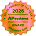 Gold seal reading 'Solar Project of the Year 2026' with APsystems logo and 'Award' text
