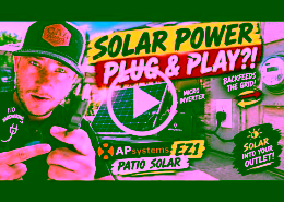 Solar Goat reviews the APsystems EZ1 plug-in microinverter - APsystems USA | The global leader in multi-platform MLPE technology - APsystems USA | The global leader in multi-platform MLPE technology Solar Goat YouTube video thumbnail reviewing the APsystems EZ1 plug-in microinverter
