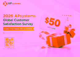 2026 APsystems Global Customer Satisfaction Survey - APsystems USA | The global leader in multi-platform MLPE technology - APsystems USA | The global leader in multi-platform MLPE technology 2026 APsystems Global Customer Satisfaction Survey - Share Your Voice. Win a Reward. 0 Gift Card.
